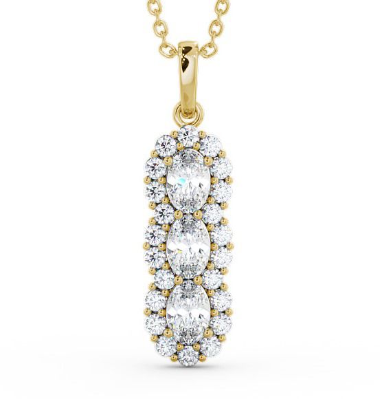 Glenealy Drop Pendant Oval Diamond PNT48_YG_THUMB2 