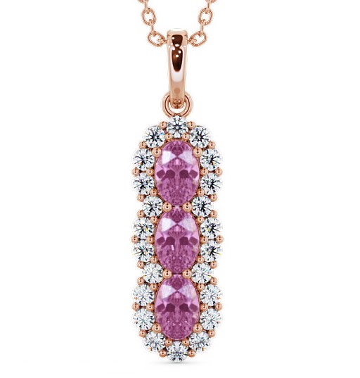  Drop Style Pink Sapphire and Diamond 2.46ct Pendant 18K Rose Gold - Glenealy PNT48GEM_RG_PS_THUMB2 