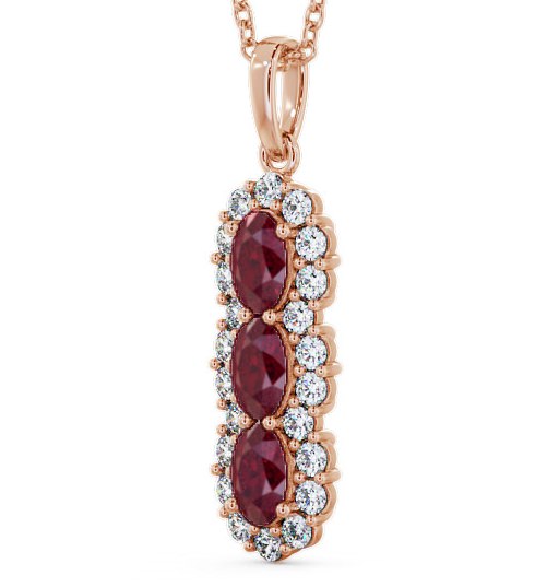 Drop Style Ruby and Diamond 2.46ct Pendant 9K Rose Gold PNT48GEM_RG_RU_THUMB1