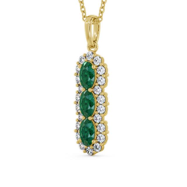 Drop Style Emerald and Diamond 2.22ct Pendant 9K Yellow Gold - Glenealy PNT48GEM_YG_EM_THUMB2