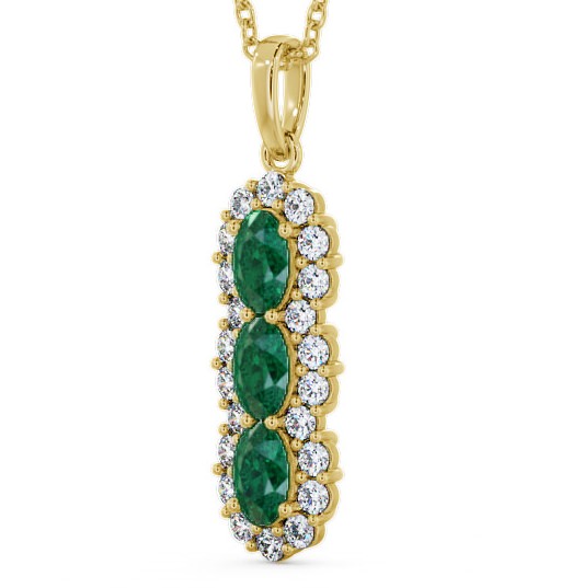 Drop Style Emerald and Diamond 2.22ct Pendant 18K Yellow Gold PNT48GEM_YG_EM_THUMB1