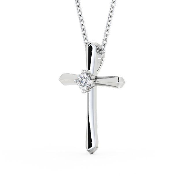 Single diamond shop cross necklace