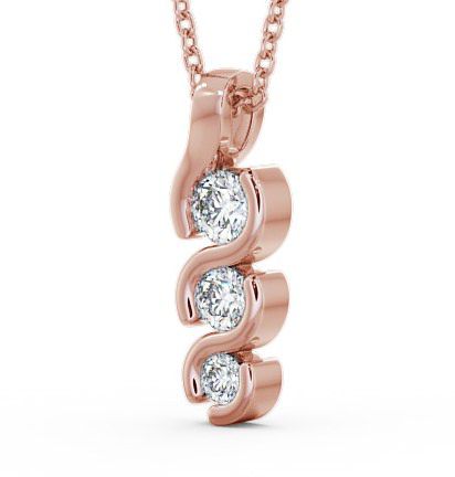 Journey Round Diamond Tension Set Pendant 9K Rose Gold PNT50_RG_THUMB1