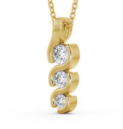 Journey Round Diamond Tension Set Pendant 9K Yellow Gold PNT50_YG_THUMB1 