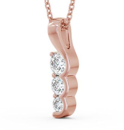 Journey Round Diamond Unique Trilogy Style Pendant 18K Rose Gold PNT51_RG_THUMB1 