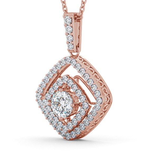 Cluster Round Diamond Exquisite Pendant 18K Rose Gold PNT53_RG_THUMB1 