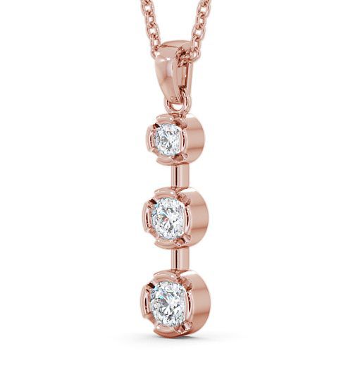 Journey Round Diamond Bezel Set Pendant 9K Rose Gold PNT55_RG_THUMB1