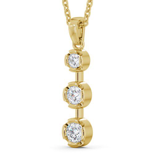 Journey Round Diamond Bezel Set Pendant 9K Yellow Gold PNT55_YG_THUMB1