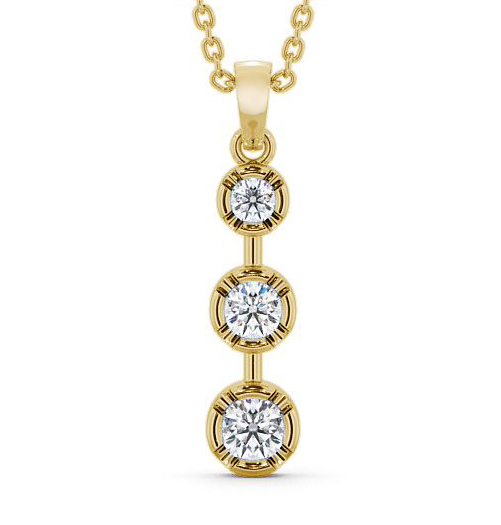 Barlby Journey Pendant Round Diamond Bezel Set PNT55_YG_THUMB2 