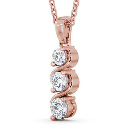 Journey Round Diamond Sweeping Design Pendant 9K Rose Gold PNT56_RG_THUMB1