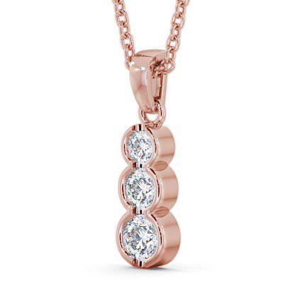 Journey Round Diamond Bezel Set Pendant 18K Rose Gold PNT57_RG_THUMB1 