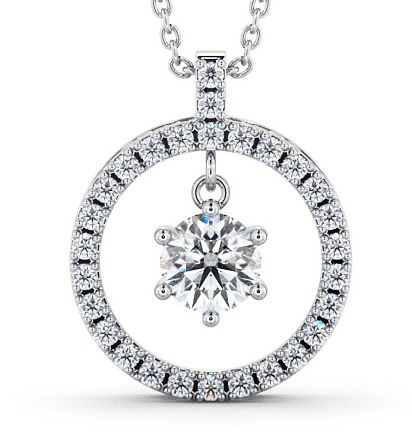 Carey Halo Pendant Round Diamond PNT5_WG_THUMB2 