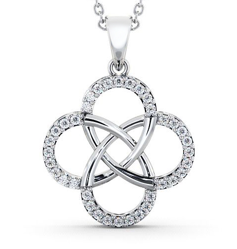 Sowe Cluster Pendant Round Diamond 0.30ct PNT62_WG_THUMB2 