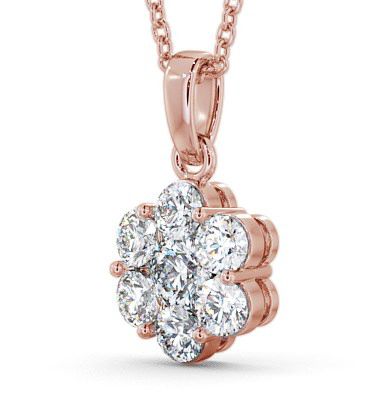 Cluster Round Diamond Pendant 18K Rose Gold PNT63_RG_THUMB1 