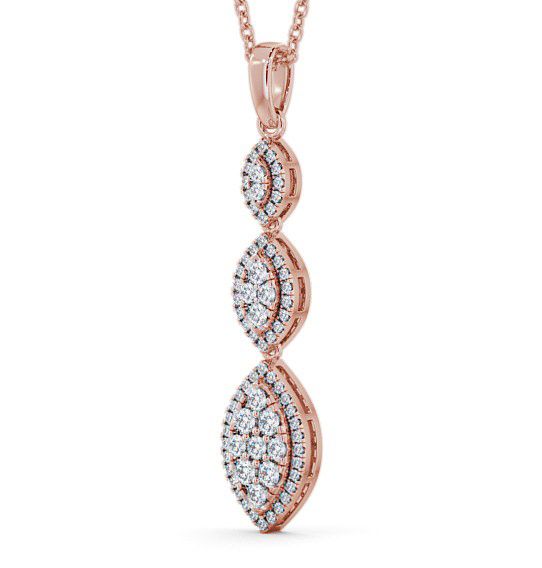 Drop Round Diamond 0.65ct Elegant Pendant 18K Rose Gold PNT66_RG_THUMB1