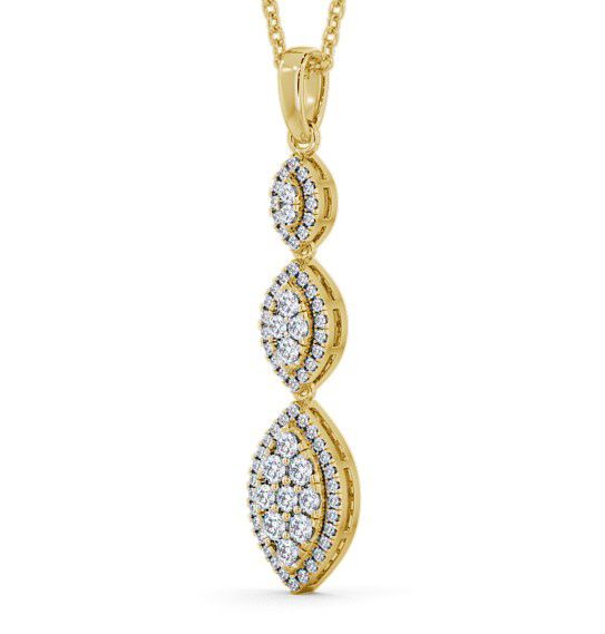 Drop Round Diamond 0.65ct Elegant Pendant 9K Yellow Gold PNT66_YG_THUMB1 