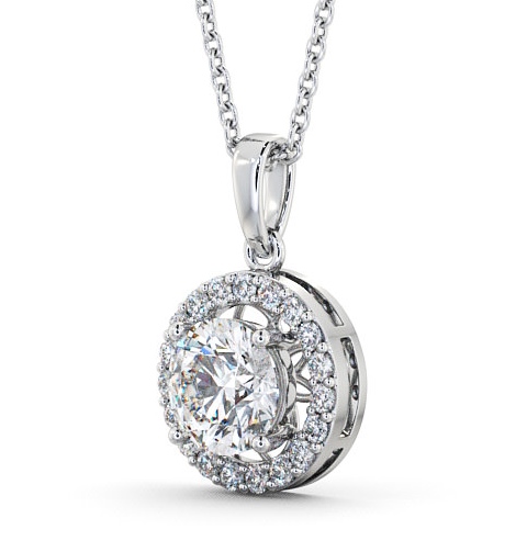 Halo Round Diamond Pendant 18K White Gold PNT6_WG_THUMB1_1.jpg 