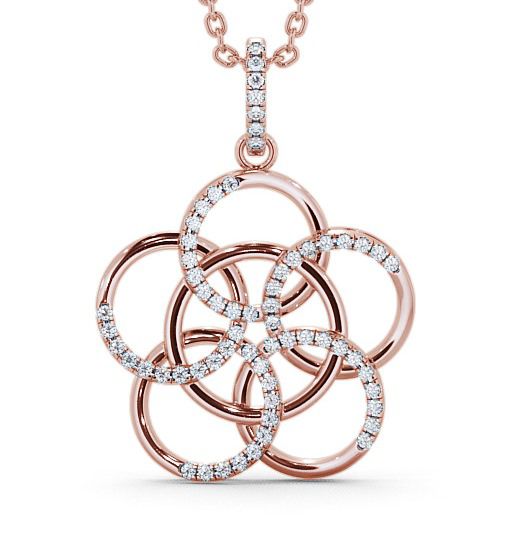 Orby Circle Pendant Round Diamond 0.22ct PNT73_RG_THUMB2 