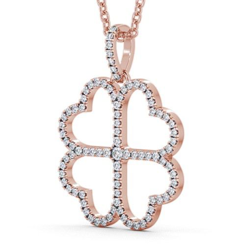 Heart Shaped Diamond Pendant 18K Rose Gold PNT75_RG_THUMB1