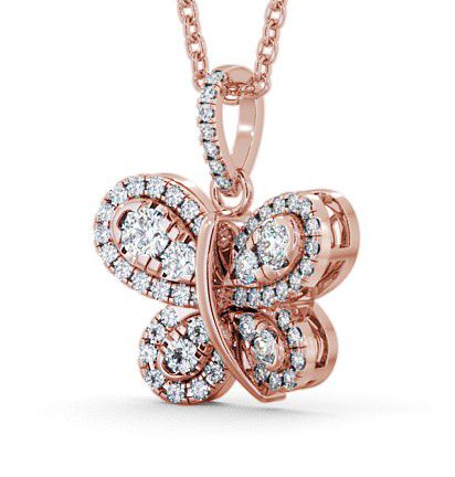 Butterfly Shaped Diamond 0.55ct Pendant 9K Rose Gold PNT76_RG_THUMB1 