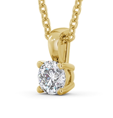 Round Solitaire Four Claw Stud Diamond Pendant 9K Yellow Gold PNT79_YG_THUMB1_2.jpg 