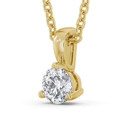 Round Solitaire Three Claw Stud Diamond Pendant 9K Yellow Gold PNT80_YG_THUMB1.jpg