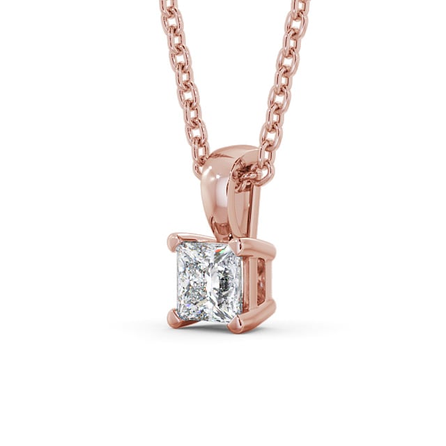 Rose gold solitaire diamond necklace on sale