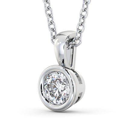 Round Solitaire Bezel Stud Diamond Pendant 18K White Gold PNT82_WG_THUMB1_1.jpg 