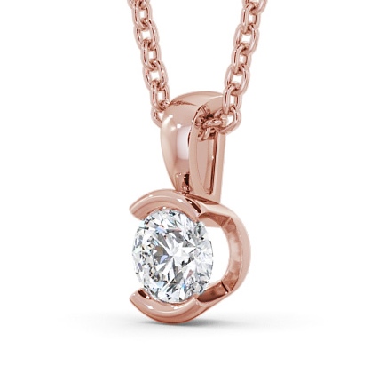 Round Solitaire Stud Diamond Open Bezel Pendant 18K Rose Gold PNT83_RG_THUMB1_1.jpg 