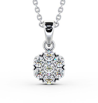  Cluster Style Diamond Pendant 9K White Gold - Christa PNT88_WG_THUMB2 