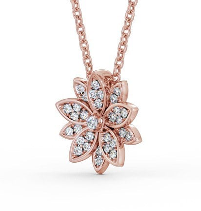 Floral Design Diamond Cluster Pendant 18K Rose Gold PNT89_RG_THUMB1 