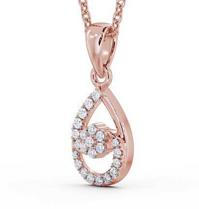 Pear Design Diamond Cluster Pendant 18K Rose Gold PNT91_RG_THUMB1