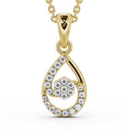  Pear Design Diamond Pendant 9K Yellow Gold - Piera PNT91_YG_THUMB2 