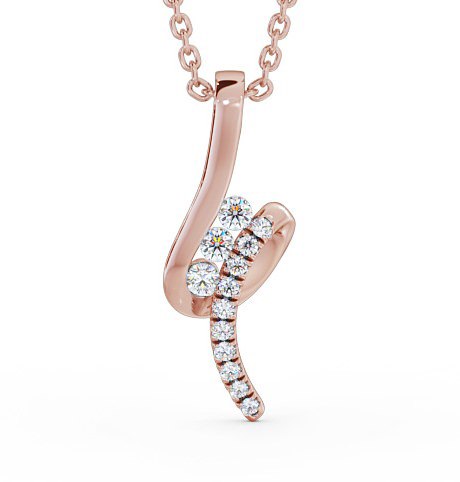 Drop Style Diamond Pendant 18K Rose Gold - Solena PNT92_RG_THUMB2 