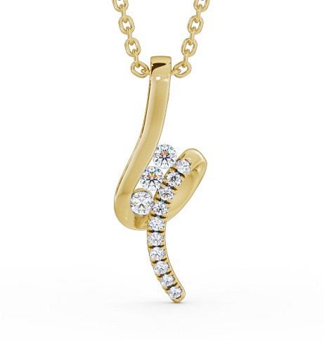 Drop Style Diamond Pendant 18K Yellow Gold - Solena PNT92_YG_THUMB2 