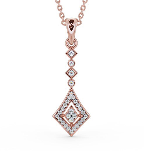  Drop Style 0.15ct Diamond Pendant 9K Rose Gold - Neive PNT93_RG_THUMB2 