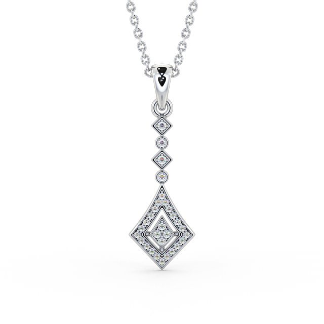 Drop Style 0.15ct Diamond Pendant 9K White Gold - Neive PNT93_WG_UP