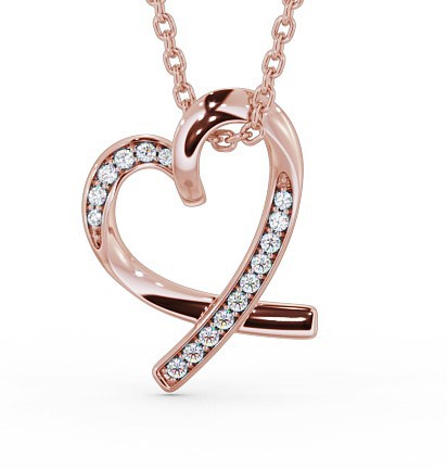  Heart Shaped Diamond Pendant 9K Rose Gold - Darina PNT95_RG_THUMB2 