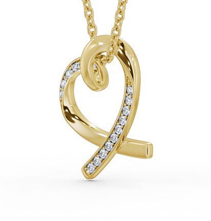  Heart Shaped Diamond Pendant 18K Yellow Gold - Darina PNT95_YG_THUMB1 