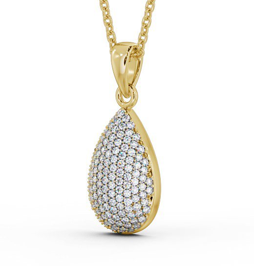 Cluster Drop 0.56ct Diamond Glamorous Pendant 18K Yellow Gold PNT96_YG_THUMB1 