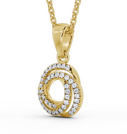 Cluster Style Diamond Swirling Pendant 18K Yellow Gold PNT99_YG_THUMB1