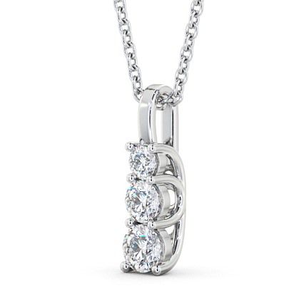 Journey Round Diamond Trilogy Pendant 18K White Gold PNT9_WG_THUMB1 