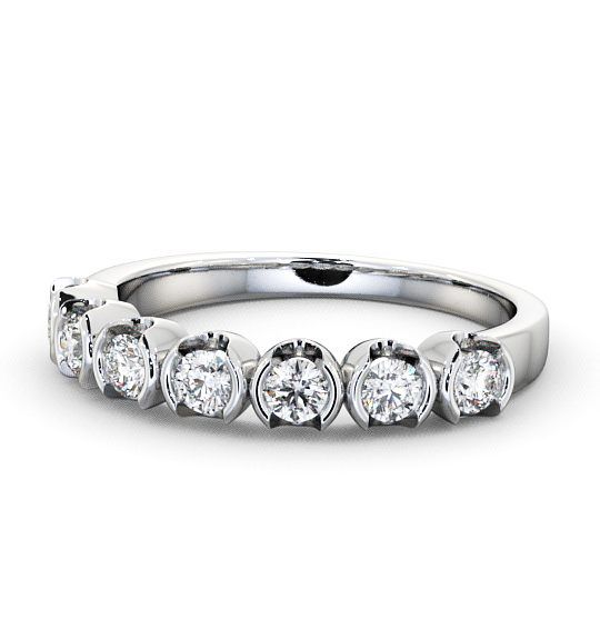 Seven Stone Round Diamond Ring 18K White Gold - Franche SE11_WG_THUMB2 