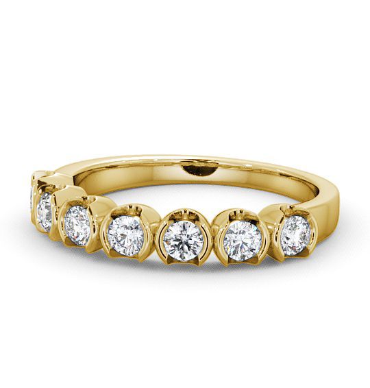  Seven Stone Round Diamond Ring 9K Yellow Gold - Franche SE11_YG_THUMB2 
