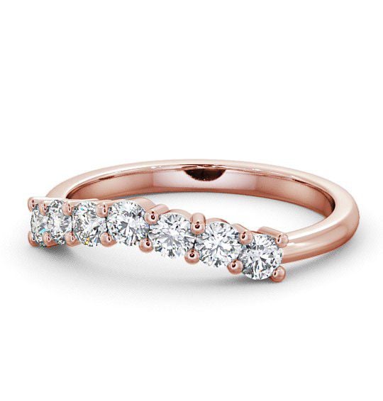  Seven Stone Round Diamond Ring 18K Rose Gold - Matfen SE12_RG_THUMB2 