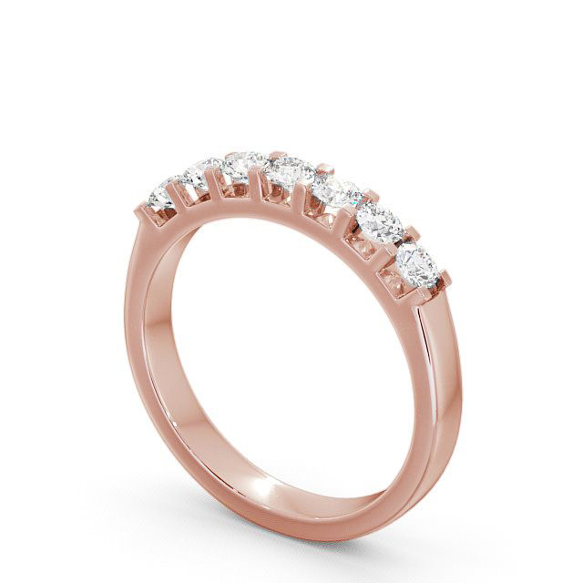 Seven Stone Round Diamond Ring 9K Rose Gold - Beacon SE13_RG_SIDE