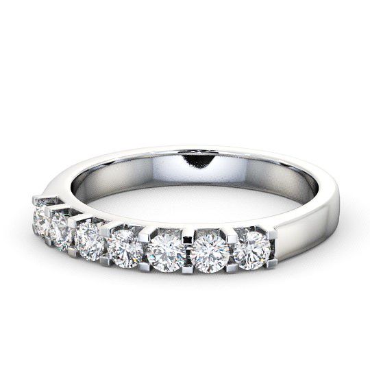  Seven Stone Round Diamond Ring 9K White Gold - Beacon SE13_WG_THUMB2 