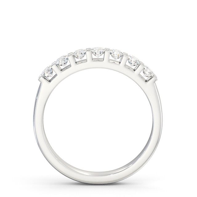 Seven Stone Round Diamond Ring 18K White Gold - Beacon SE13_WG_UP
