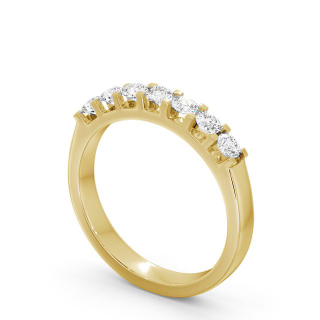 Seven Stone Round Diamond Ring 18K Yellow Gold - Beacon