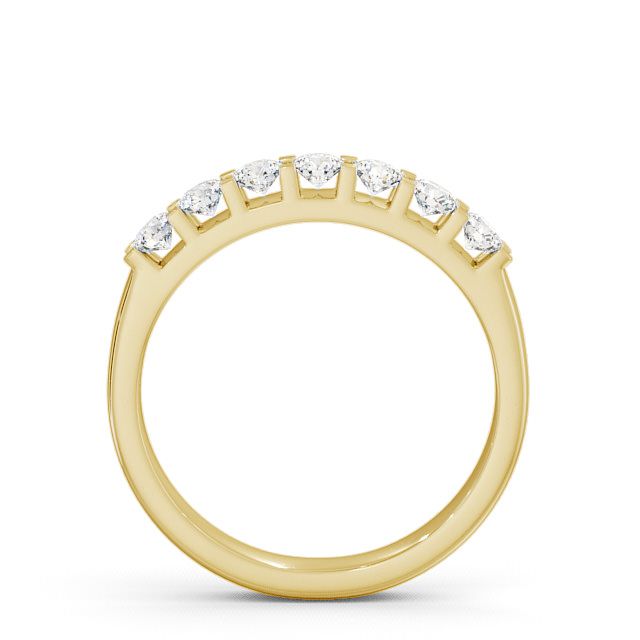 Seven Stone Round Diamond Ring 9K Yellow Gold - Beacon SE13_YG_UP